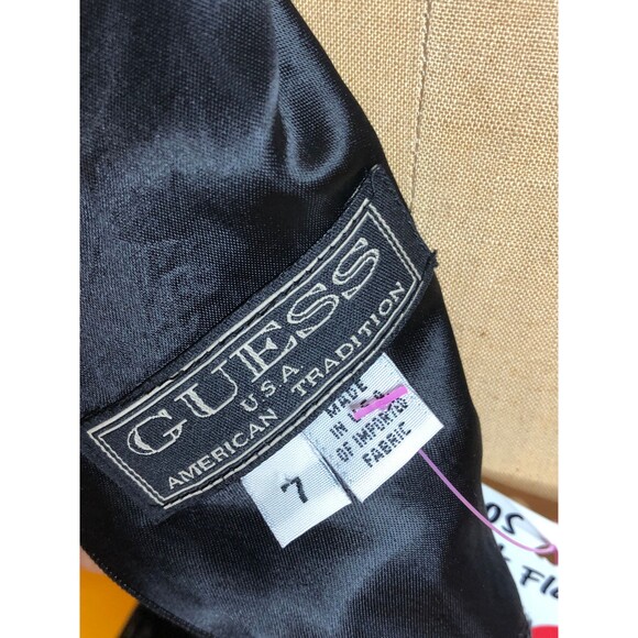 Y2K GUESS U.S.A. AMERICAN TRADITION Floral Velvet Sleeveless Wiggle Dress. Small - Picture 8 of 8